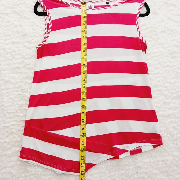 Tank Top Size S Sailorcore CAbi Candy Cane Stripe Red White Nautical Cruise - Picture 3 of 13
